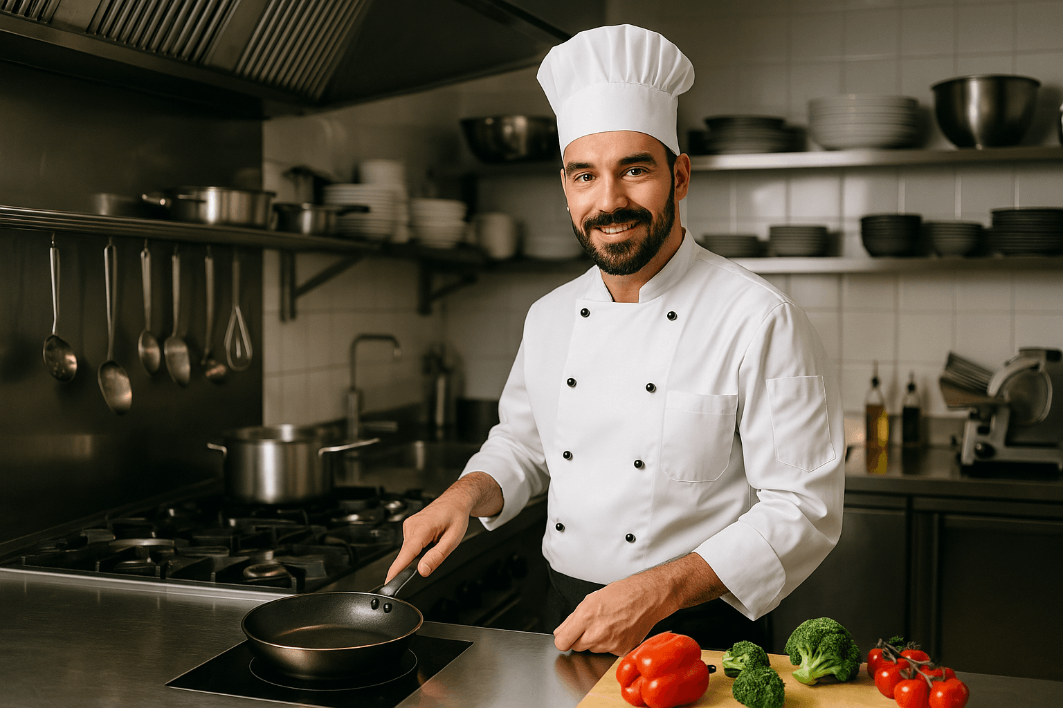 Professional chef in kitchen